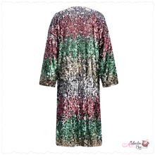 Load image into Gallery viewer, The “Pretty Lit 💕💚✨💫” Sequin Cardigan - Alabaster Box Boutique