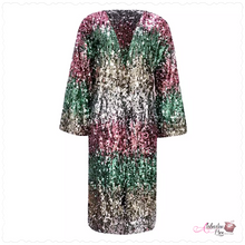 Load image into Gallery viewer, The “Pretty Lit 💕💚✨💫” Sequin Cardigan - Alabaster Box Boutique