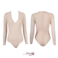 Load image into Gallery viewer, &quot;Just BEAD  it&quot; ⚪️ Pearl Bodysuit - Alabaster Box Boutique