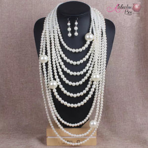 The PEARLfect Long ⚪️ Pearl Necklace - Alabaster Box Boutique