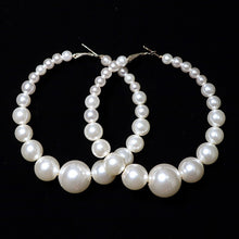 Load image into Gallery viewer, The “PEARLfect ⚪️ Pearl Hoop” Earrings - Alabaster Box Boutique