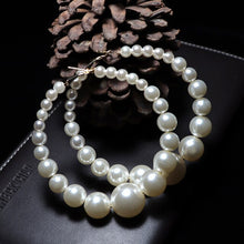 Load image into Gallery viewer, The “PEARLfect ⚪️ Pearl Hoop” Earrings - Alabaster Box Boutique