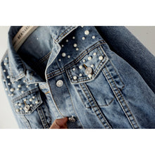 Load image into Gallery viewer, The PEARLfect ⚪️ Denim Jacket - Alabaster Box Boutique