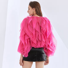 Load image into Gallery viewer, The &quot;Ruffling 💗⚫️ Around&quot; Blouse - Alabaster Box Boutique