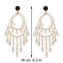 Load image into Gallery viewer, The &quot;PEARLfect ⚪️ Chandelier&quot; Earrings - Alabaster Box Boutique
