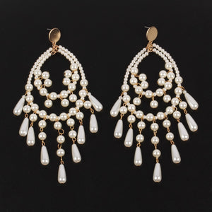 The "PEARLfect ⚪️ Chandelier" Earrings - Alabaster Box Boutique