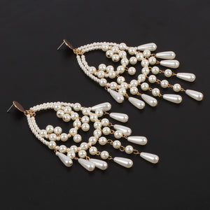 The "PEARLfect ⚪️ Chandelier" Earrings - Alabaster Box Boutique