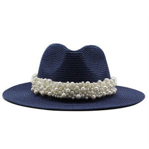 The PEARLfect Straw ⚪️ Fedora Hat - Alabaster Box Boutique