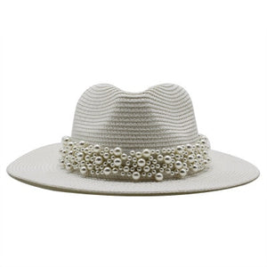 The PEARLfect Straw ⚪️ Fedora Hat - Alabaster Box Boutique