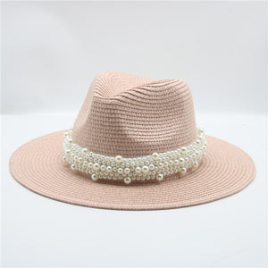 The PEARLfect Straw ⚪️ Fedora Hat - Alabaster Box Boutique