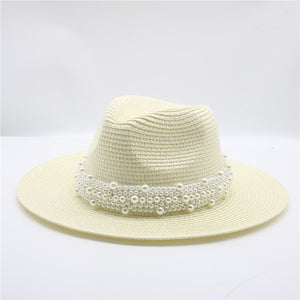 The PEARLfect Straw ⚪️ Fedora Hat - Alabaster Box Boutique