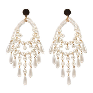 The "PEARLfect ⚪️ Chandelier" Earrings - Alabaster Box Boutique