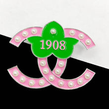 Load image into Gallery viewer, “Double ©© Cee Cee Me” Ivy Brooch - Alabaster Box Boutique