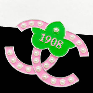 “Double ©© Cee Cee Me” Ivy Brooch - Alabaster Box Boutique