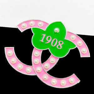 “Double ©© Cee Cee Me” Ivy Brooch - Alabaster Box Boutique
