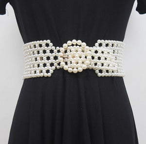 “The PEARLfect ⚪️ Waist Snatcher” Belt - Alabaster Box Boutique