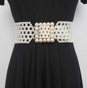 “The PEARLfect ⚪️ Waist Snatcher” Belt - Alabaster Box Boutique