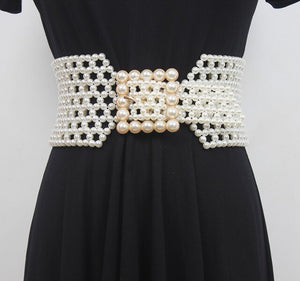 “The PEARLfect ⚪️ Waist Snatcher” Belt - Alabaster Box Boutique