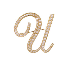 The "PEARLfect ⚪️ ALPHAbet" Brooch - Alabaster Box Boutique