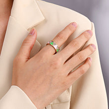 Load image into Gallery viewer, The &quot;GeomAKAtric 💕💚&quot; Ring - Alabaster Box Boutique