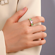 Load image into Gallery viewer, The &quot;GeomAKAtric 💕💚&quot; Ring - Alabaster Box Boutique