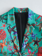 Load image into Gallery viewer, The “Aquamarine 🌊🐳🐬🐋” Blazer - Alabaster Box Boutique